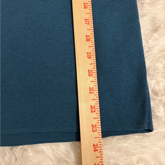 Talbots Petite Sleeveless Knit Top Tie Neck Blue MP - Picture 5 of 8